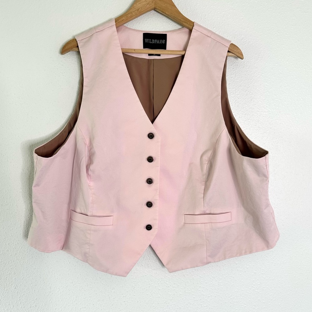 The Wildfang Suit Vest 3X Pink